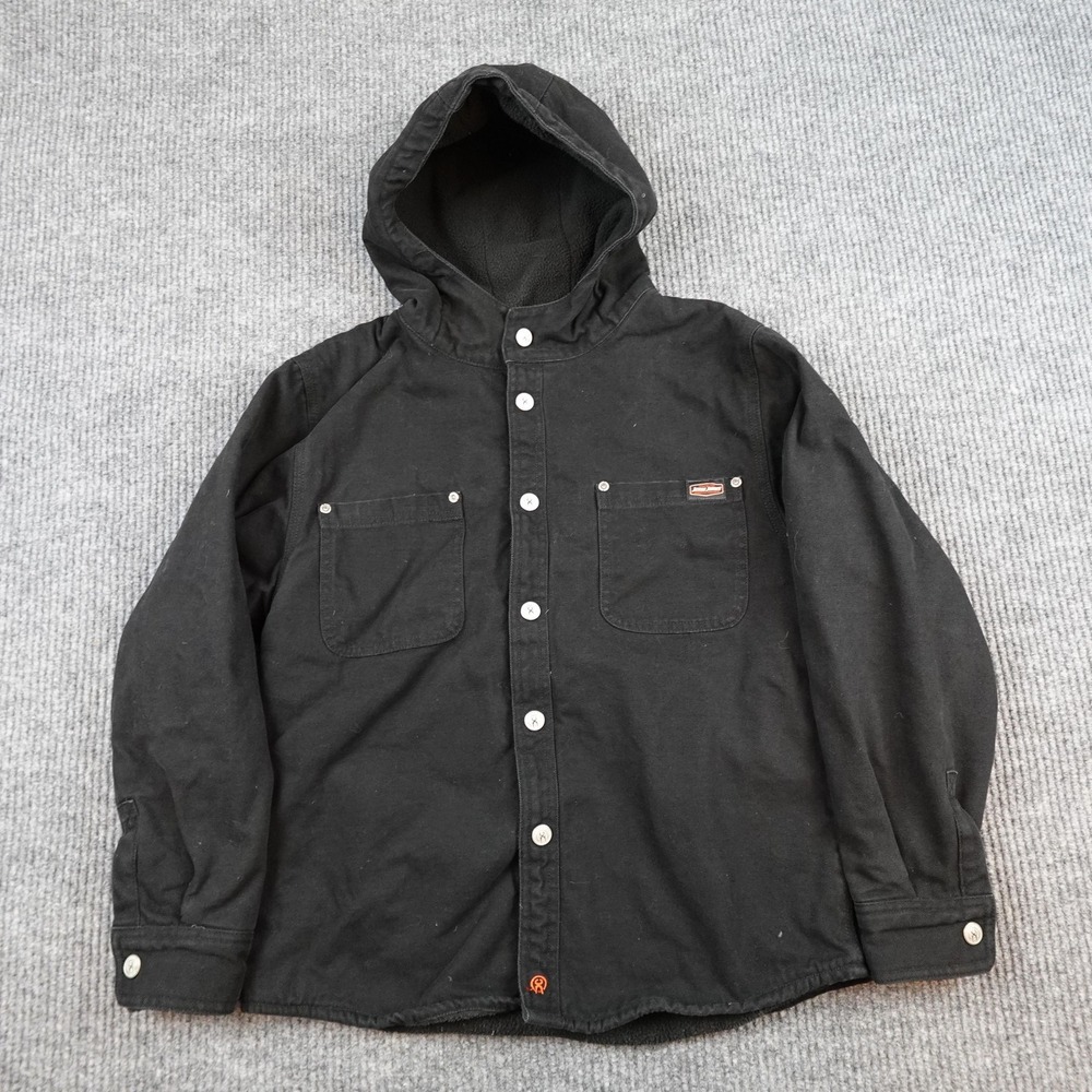 Jesse James Jacket Youth XL 14-16 Black Hooded Fleece Lined Workwear